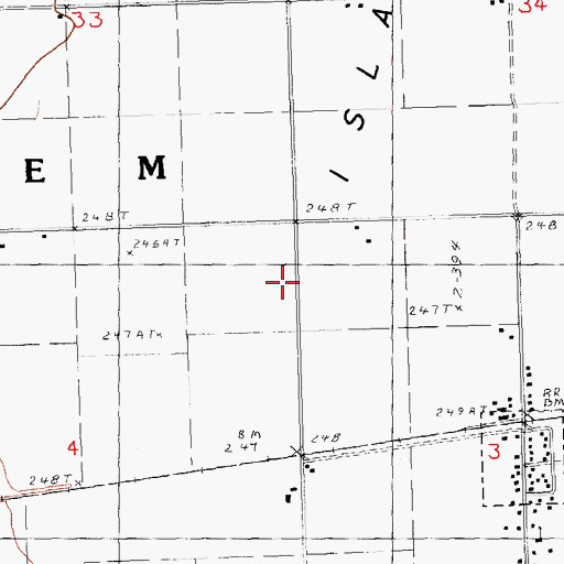 Topographic Map of Horse Island, MO