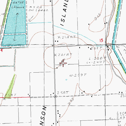 Topographic Map of Johnson Island, MO