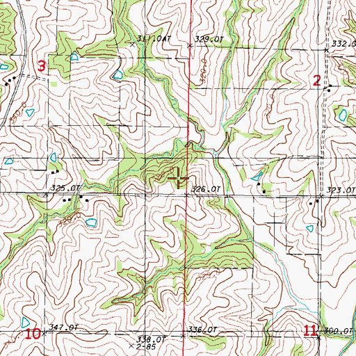 Topographic Map of Mount Evart School (historical), MO