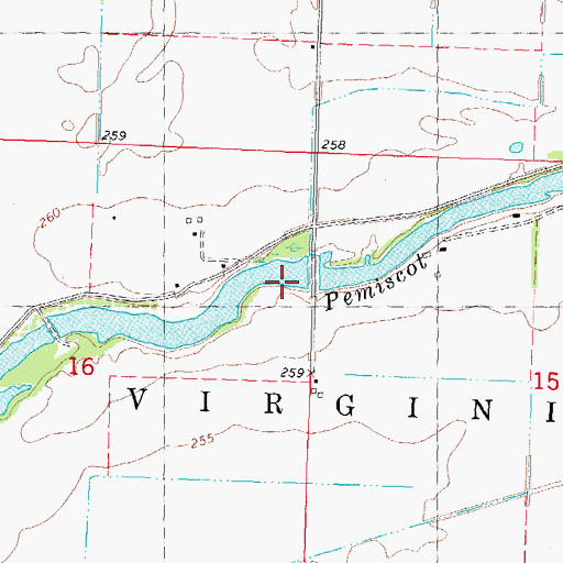 Topographic Map of Pemiscot Bayou, MO