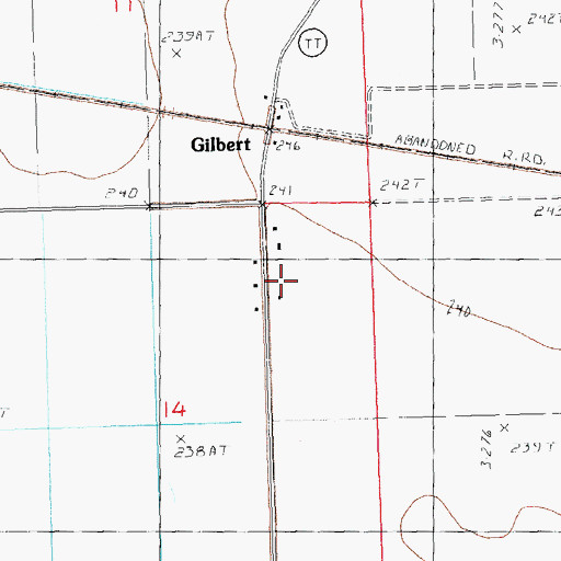 Topographic Map of Phillips Church, MO