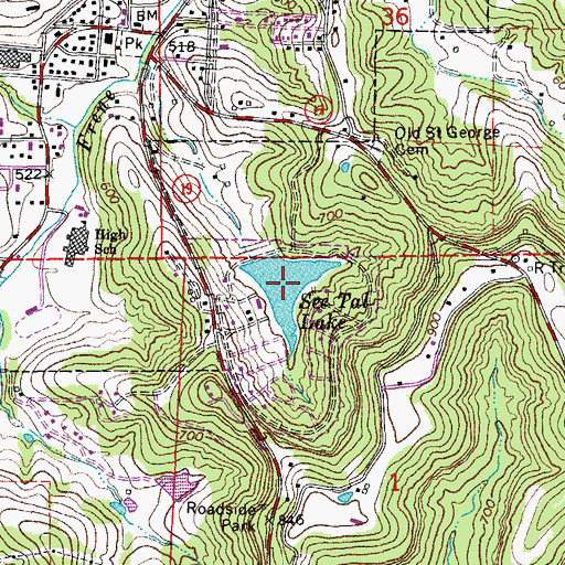 Topographic Map of See Tal Lake, MO
