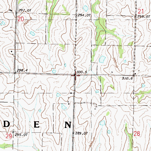 Topographic Map of Maple Grove School (historical), MO