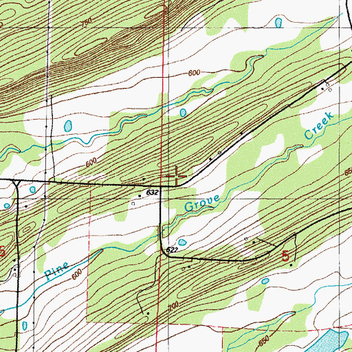 Topographic Map of Pine Grove Church, AR
