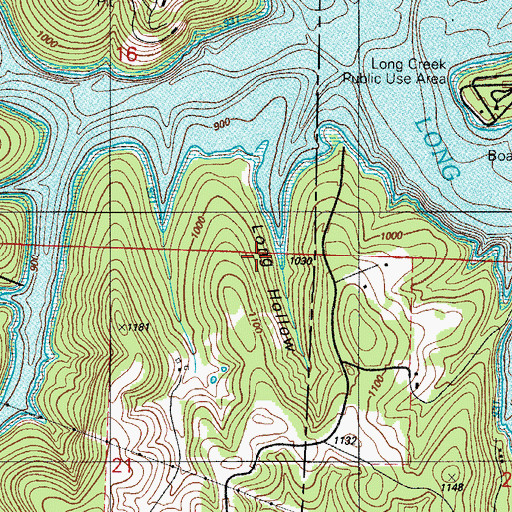 Topographic Map of Fractional School (historical), MO