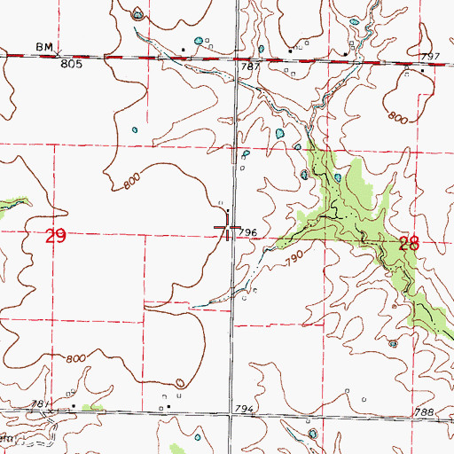 Topographic Map of Gray School (historical), MO