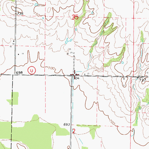 Topographic Map of Duncan School (historical), MO