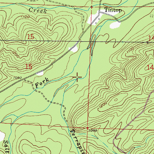 Topographic Map of Salt Creek, AR