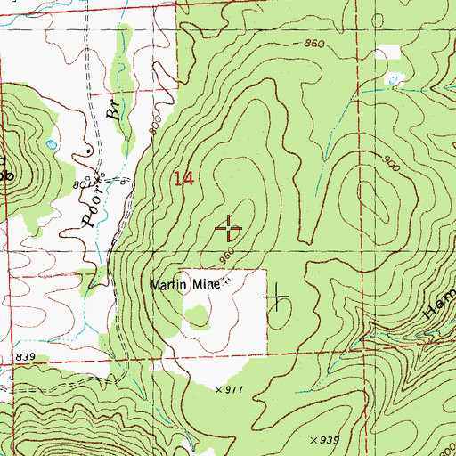 Topographic Map of Silver Mountain, MO