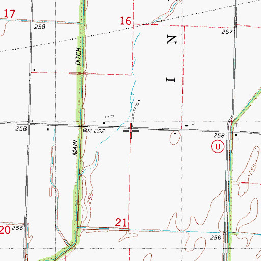 Topographic Map of Gregory School (historical), MO
