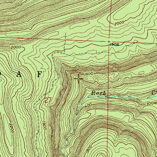 Topographic Map of Poteau Mountain Wilderness, AR