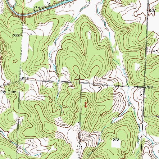 Topographic Map of Potter School (historical), MO