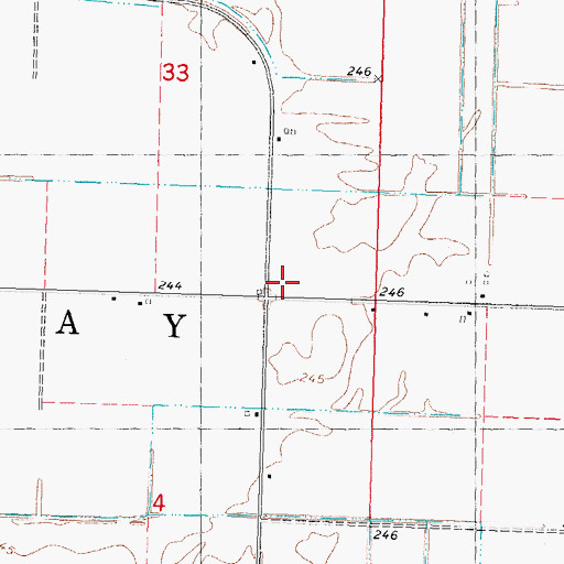 Topographic Map of Kilborn School (historical), MO