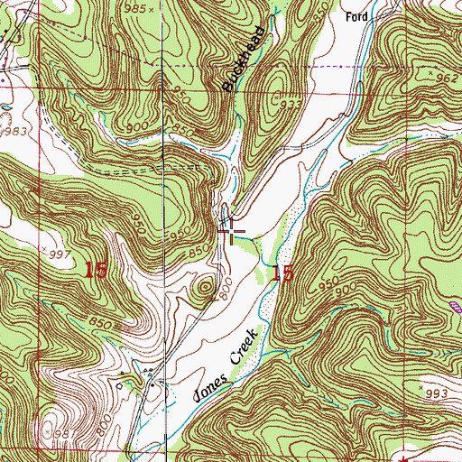 Topographic Map of Buckhead Hollow, MO