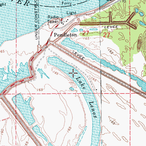 Topographic Map of Lake Lenox, AR