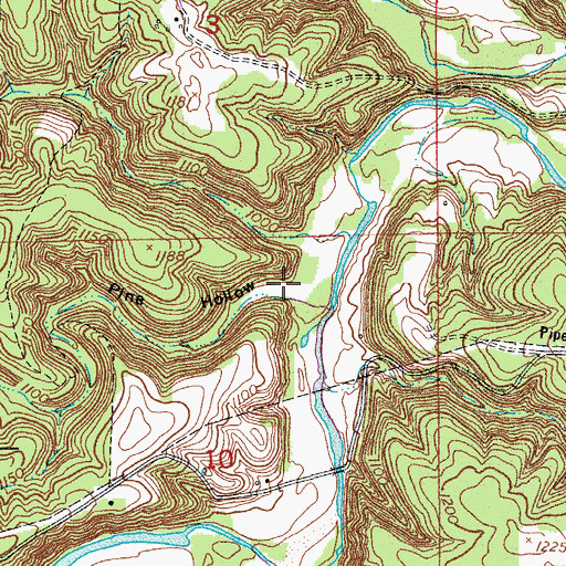 Topographic Map of Pine Hollow, MO