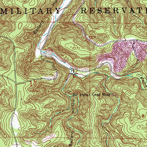 Topographic Map of Pond Hollow, MO