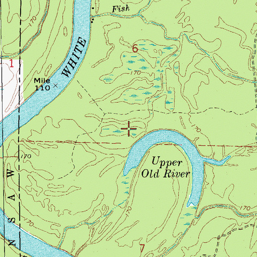 Topographic Map of Cache River National Wildlife Refuge, AR