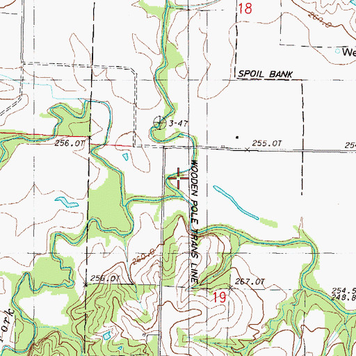 Topographic Map of Middle Fork Lost Creek, MO