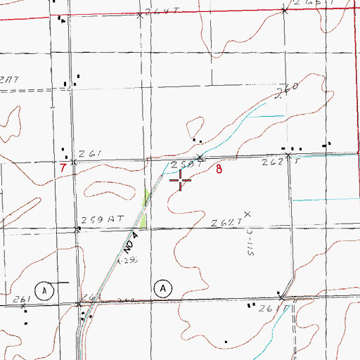Topographic Map of Ditch Number 4, MO