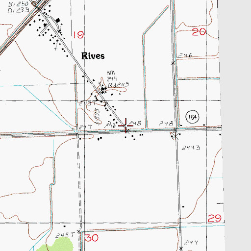 Topographic Map of Lateral Number 10, MO