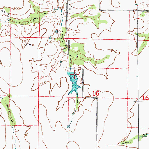 Topographic Map of Browning Lake Dam, MO