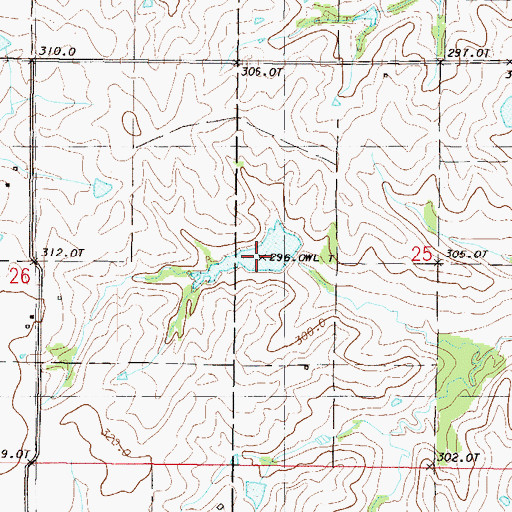 Topographic Map of C-75 Lake, MO