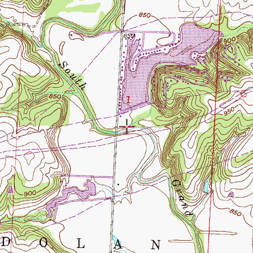 Topographic Map of Lake Annette Dam, MO