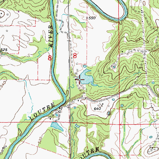 Topographic Map of Thorney Hill Dam, MO