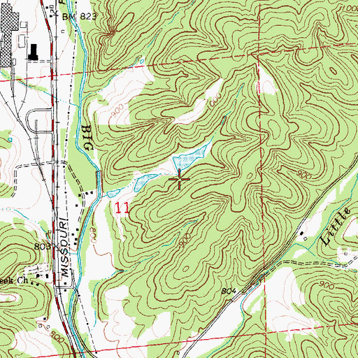 Topographic Map of Asarco Section 11 Upper Dam, MO