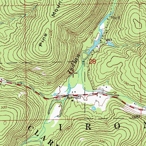 Topographic Map of Township of Iron, MO