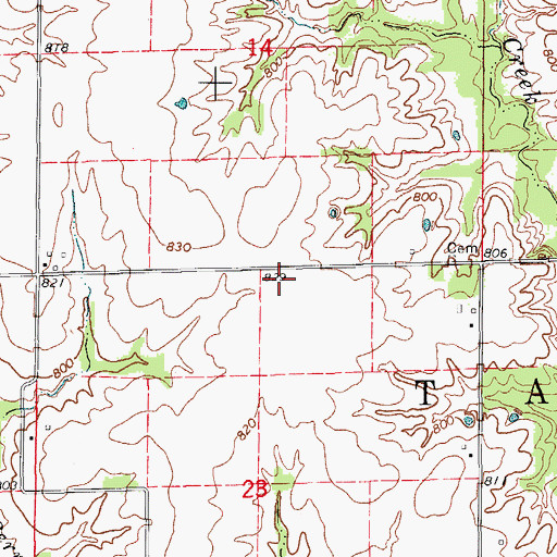 Topographic Map of Township of Taylor, MO