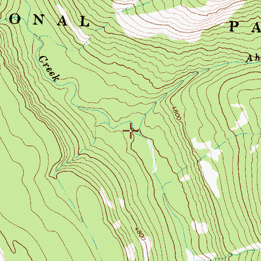 Topographic Map of Ahern Creek, MT