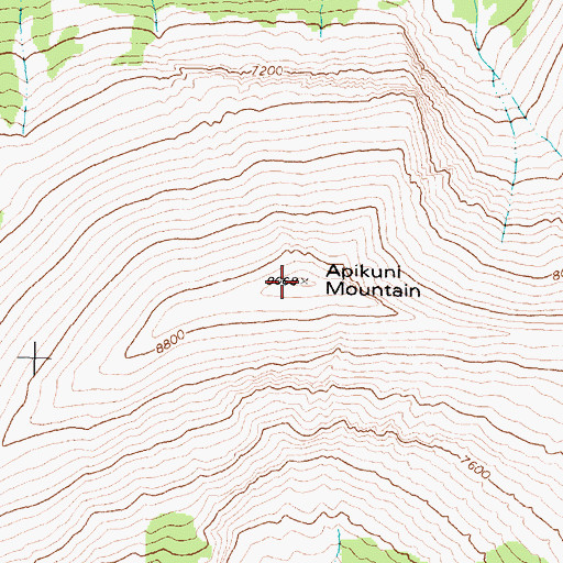 Topographic Map of Apikuni Mountain, MT
