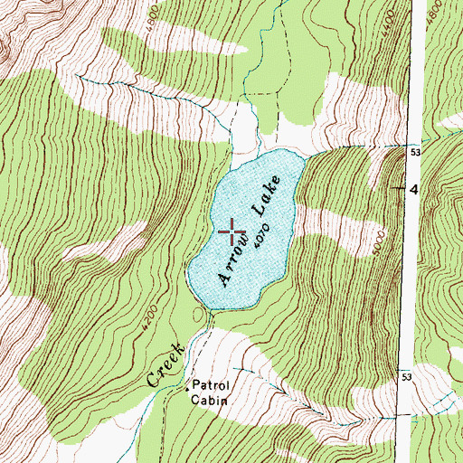 Topographic Map of Arrow Lake, MT