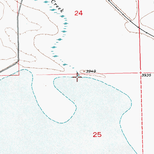 Topographic Map of Cedar Creek, MT