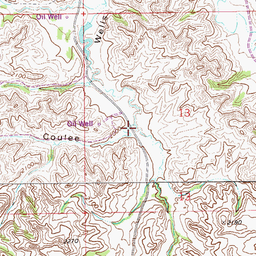 Topographic Map of Coal Coulee, MT