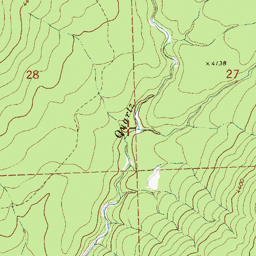 Topographic Map of Cummings Creek, MT