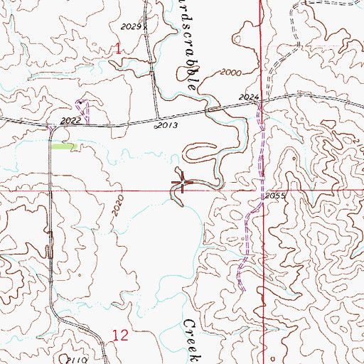 Topographic Map of Dugout Creek, MT