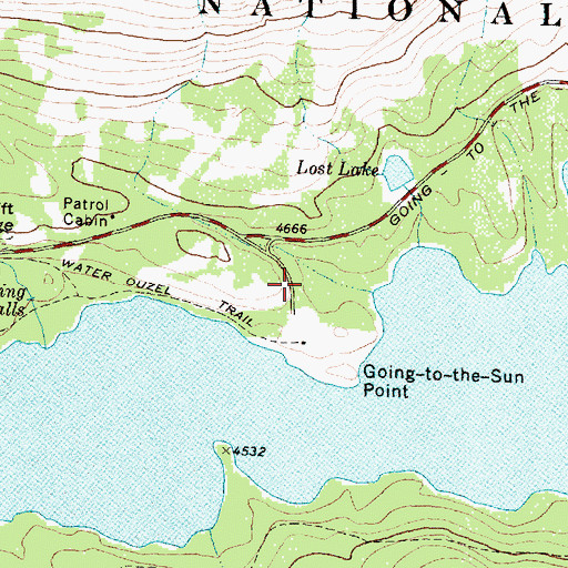 Topographic Map of Going-to-the-Sun Point, MT
