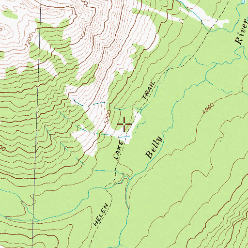 Topographic Map of Helen Lake Trail, MT