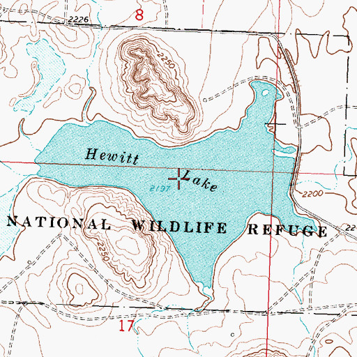 Topographic Map of Hewitt Lake, MT