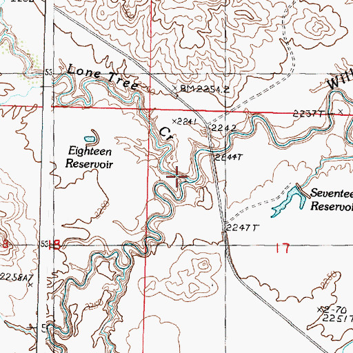 Topographic Map of Lone Tree Creek, MT