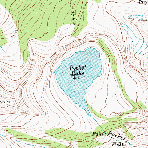 Topographic Map of Pocket Lake, MT