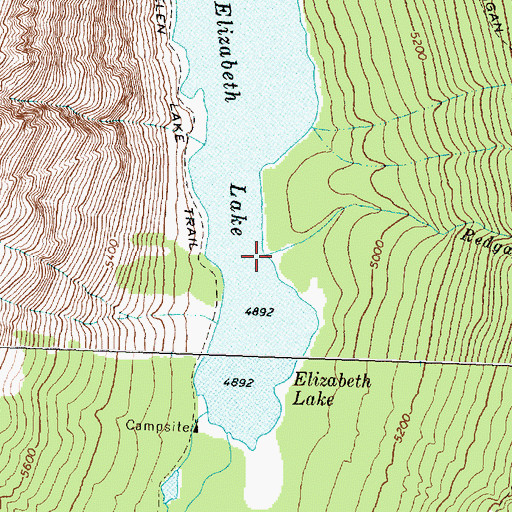 Topographic Map of Redgap Creek, MT