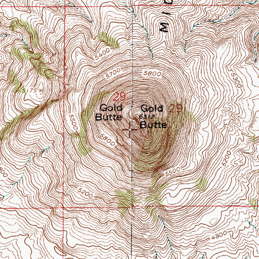 Topographic Map of Sweet Grass Hills, MT