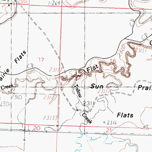 Topographic Map of Tallow Creek, MT