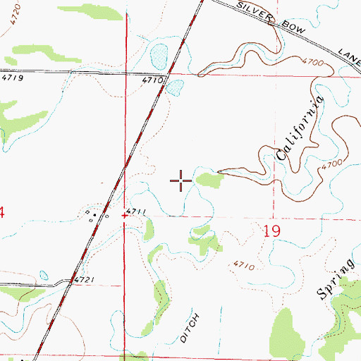 Topographic Map of West Baker Slough, MT