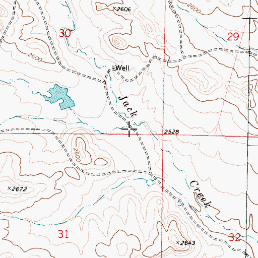 Topographic Map of West Fork Jack Creek, MT