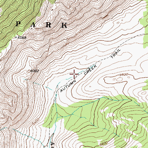 Topographic Map of Autumn Creek Trail, MT